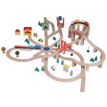 Classic Wooden Railway Set Toy